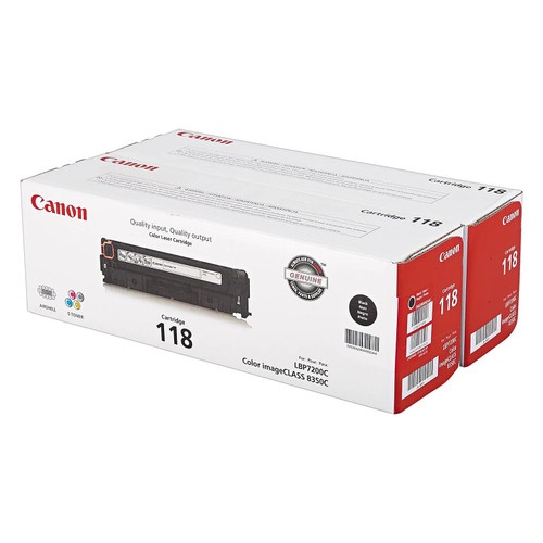 Aa | Canon 118 | Original Canon Laser Cartridges - Dual Pack - Black