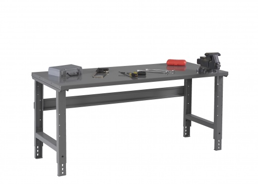 Adjustable Leg Workbench - Steel Top Workbench with Customizable Height Settings
