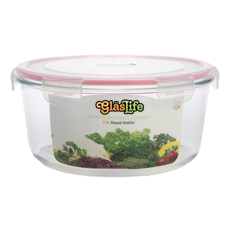 Glaslife® Airtight Round Glass Storage Container