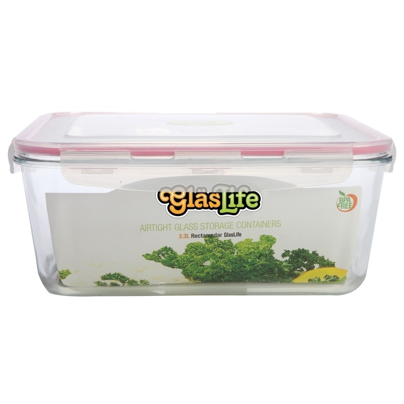 Glaslife® Airtight Rectangular Glass Storage Container