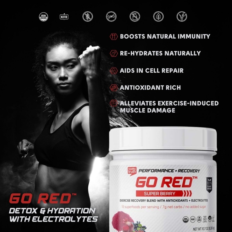Organic Go Red Superberry Antioxidant Blend – Exercise Recovery (10.7 Oz Container)