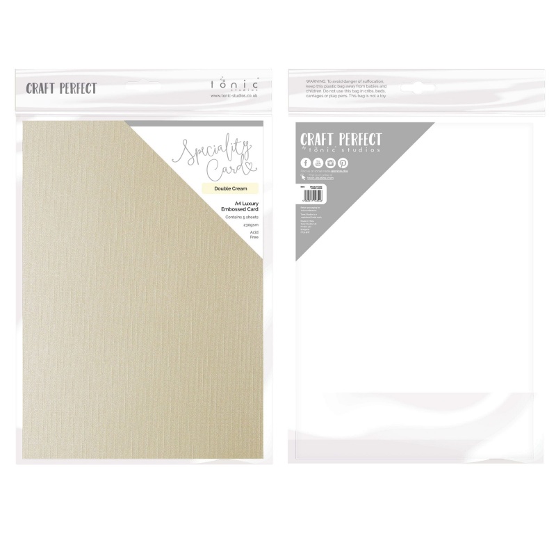 Speciality Card - Double Cream - 8.5"X11" (5/Pk) - Spring Meadow Trend