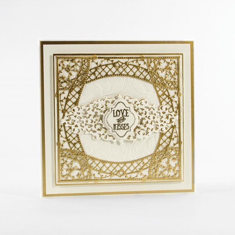 Creative Expressions Stamps To Die For Woven Trellis Heart Pre Cut Stamp