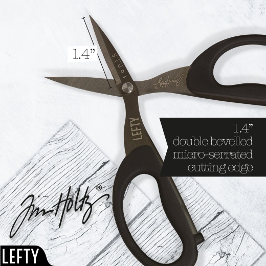 Tim Holtz Non-Stick Titanium Micro Serrated Scissors 7-Left-Handed