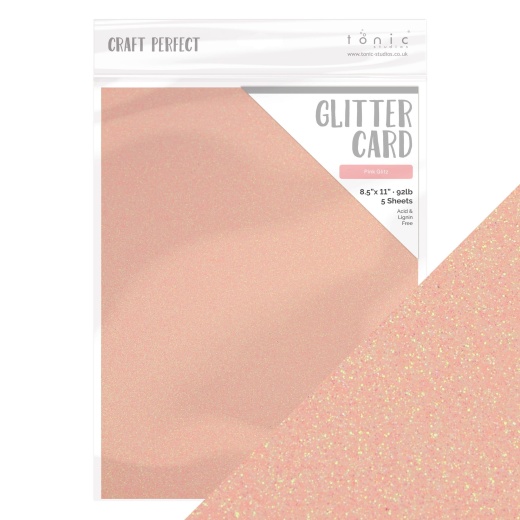  Craft Perfect Glitter Cardstock 8.5X11-Gold Dust