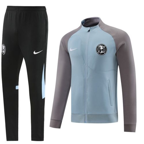 2022-2023 Club America Jacket + Pants Training Suit Gray, Size: s