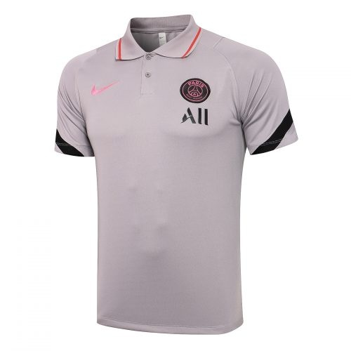 2021-2022 Psg Light Grey Polo, Size: m