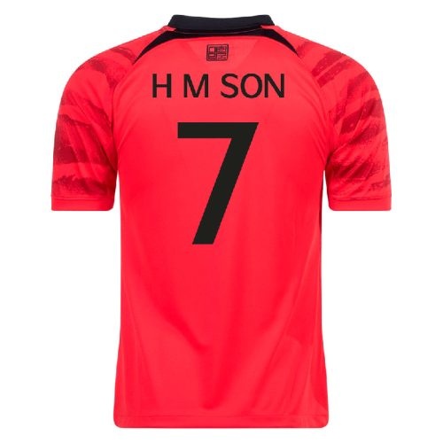 2022 South Korea H M Son #7 Home Soccer Jersey, Size: m