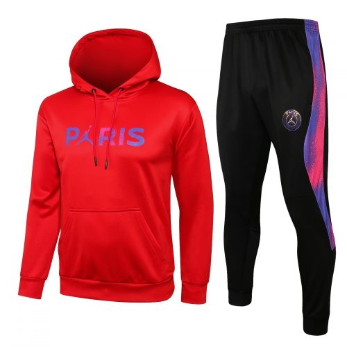 2021-2022 Psg Hoodie Training Suit Red, Size: s