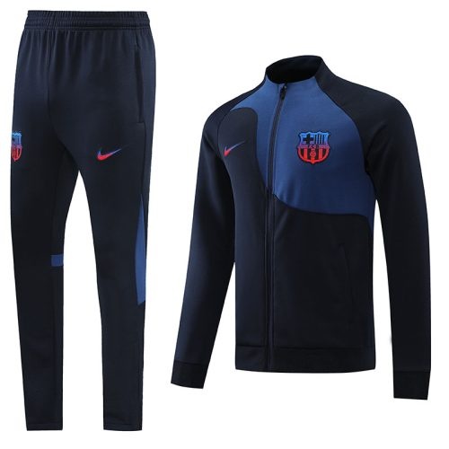 2022-2023 Barcelona Jacket + Pants Training Suit Navy, Size: Xl
