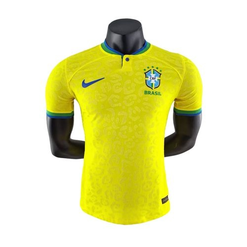 2022 Brazil Home Player Version Soccer Jersey, Size: m