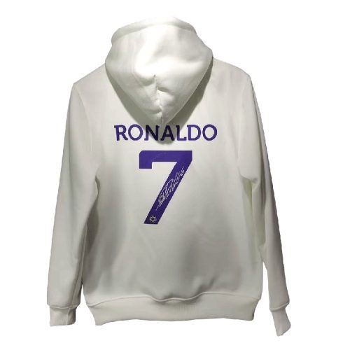 2022-2023 Al Nassr Ronaldo #7 Sweater Hoodie White, Size: 2Xl