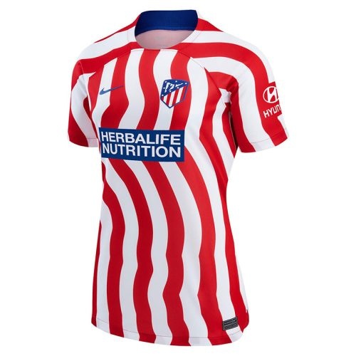 Women 2022-2023 Atletico Madrid Home Soccer Jersey