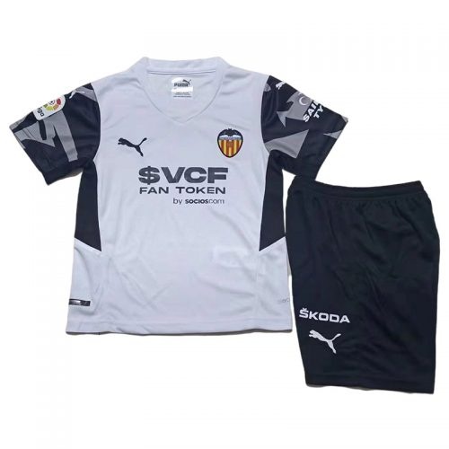 Kids 2021-2022 Valencia Home Soccer Kit, Size: 26