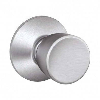 Schlage F10-Bel-626 Passage Latch, Bell Knob, Satin Chrome