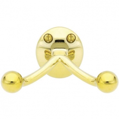 Emtek 2607-US7 Brass Double Hook - Elegant Home Organization