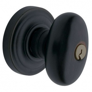 Baldwin 5228-190-Entr Egg Entry Knob With Classic Rose