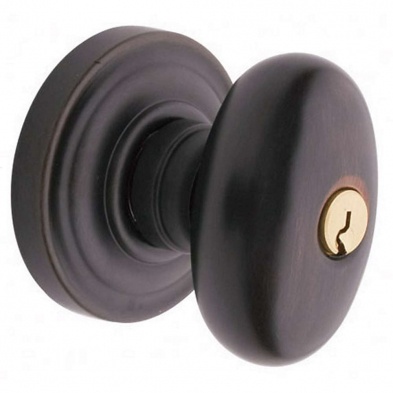 Baldwin 5228-112-Entr Egg Entry Knob With Classic Rose