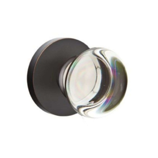 Emtek C5059PC-US10B Crystal Series Providence Crystal Grade 2 Knobset