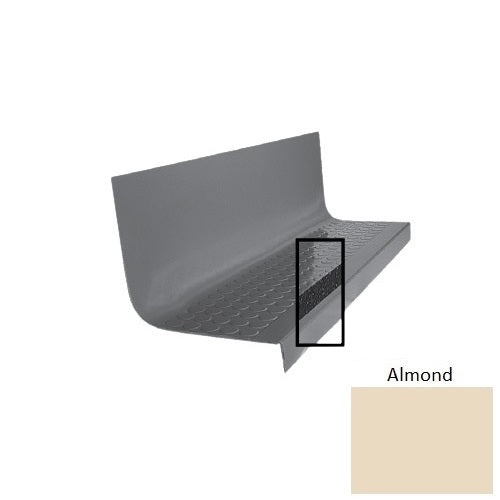 Flextones Almond Type 1776 With Flush Carborundum Strip Distinct Designs Rubber - 20 1/2" X 72" Stair Tread - Rgt Radial Ii Raised Disc Design