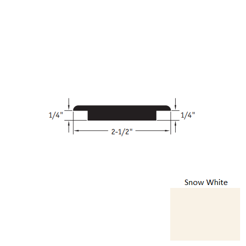 Johnsonite Snow White Vinyl Moulding / Trim