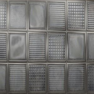 Glass Blocks Dusty Black Porcelain Tile - Glossy - 8" X 8"
