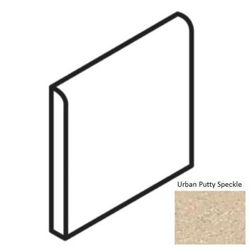 Keystones Unglazed Mosaic Urban Putty Speckle Bullnose Trim