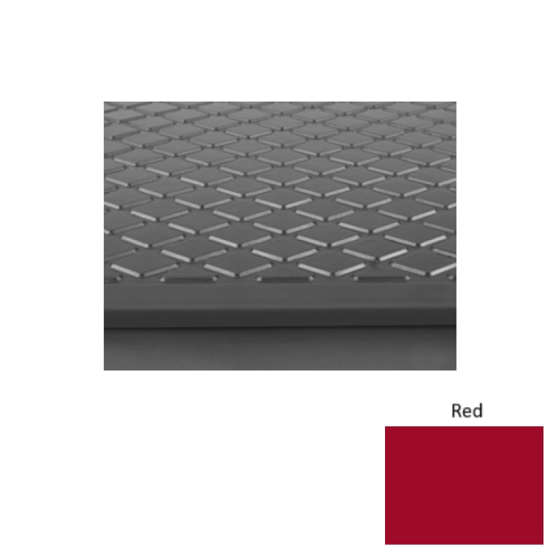 Solid 30 Red Diamond Rubber (Sq) Stair Tread - Textured