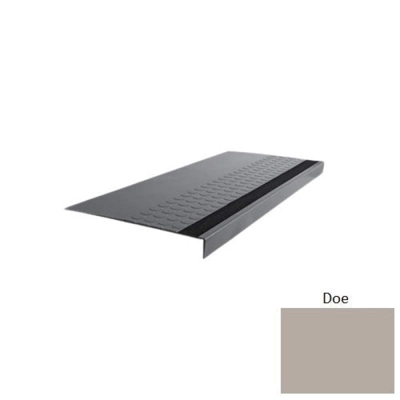 Flextones Doe Type 776E Distinct Designs Rubber - 15" X 72" Stair Tread - Rgt Radial Ii Raised Disc Design