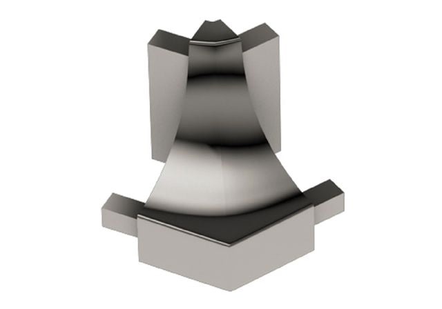 Dilex Ahk 135 Degree Outside Corner Metal Tile Edging Trim - Polished Nickel Anodized Aluminum - 1/2" X 1"