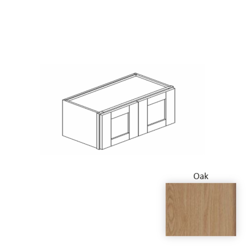 Oak Wood Kitchen Wall Cabinet 36" x 12" x 21"