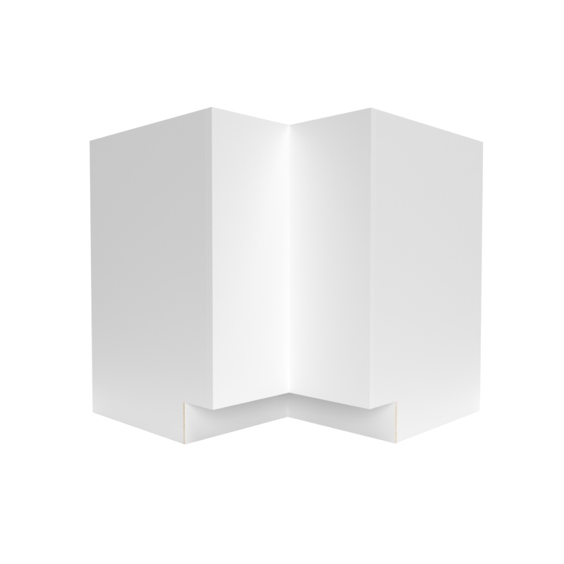 Manhattan Snow White Gloss Wood Kitchen Corner Lazy Susan Base Cabinet - 36" X 34.5" X 24" (Assembly Required) - Gloss