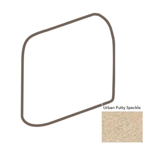 Keystones Unglazed Mosaic Urban Putty Speckle Porcelain Floor & Wall Trim - 1" X 1" Bullnose Outcorner - Matte
