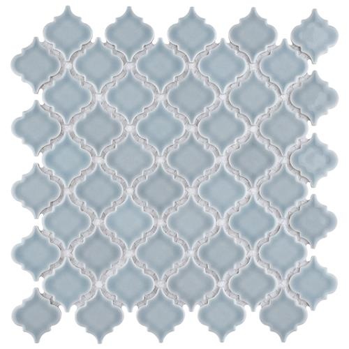 Hudson Tangier Slate Porcelain Mosaic - Arabesque - Glossy