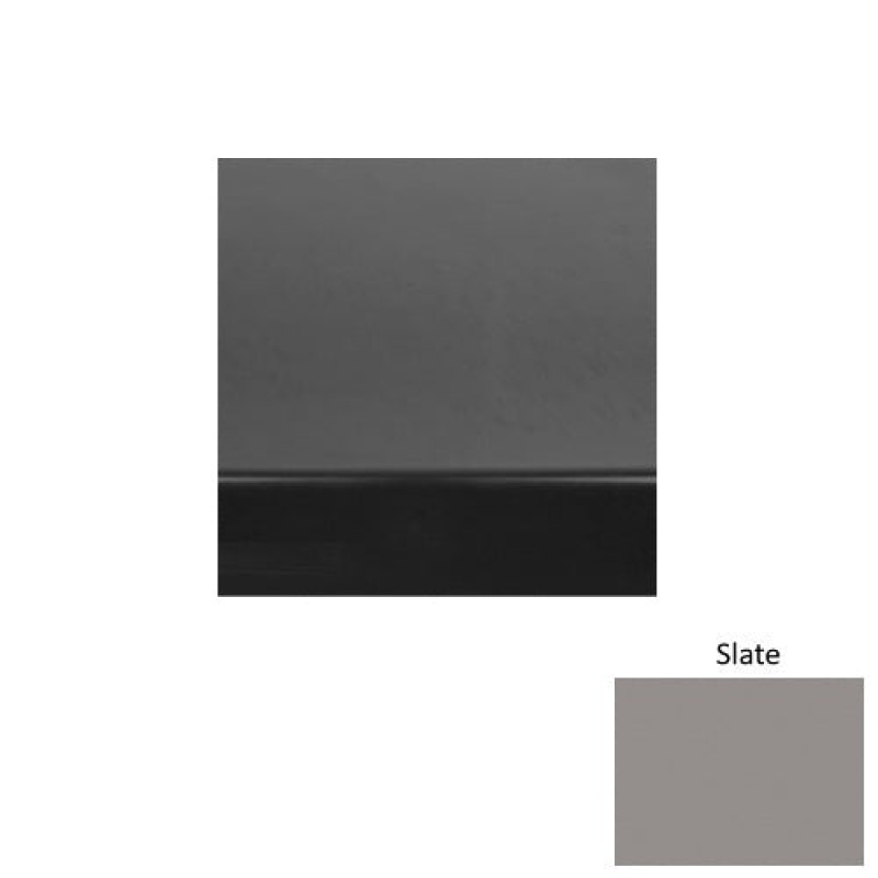 Solid 60 Slate Heavy Duty Rubber Stair Tread with Safety Yellow Abrasive Strip