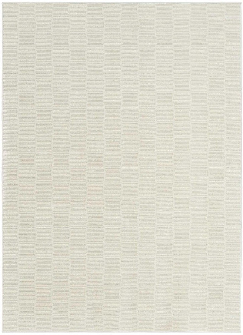 Eco Cycle Ivory Ecy05 Polyester Contemporary Area Rug - 8 Ft Runner - Ivory