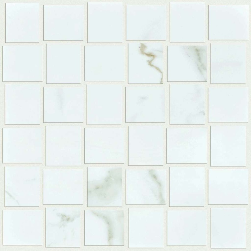 Casino Calacatta Porcelain Mosaic - Basket Weave