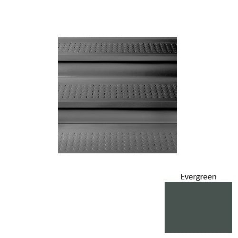 Solid 96 Evergreen Vantage With Riser Rubber (Sq) Stair Tread With Dupont Kevlar - Textured