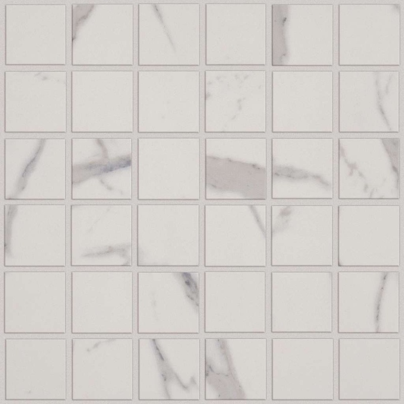 Universe Carrara Ceramic Mosaic - 12.99" X 12.99" - Smooth