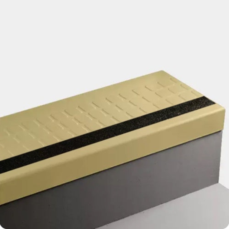 Canary Raised Square Rubber Stair Tread Trim
