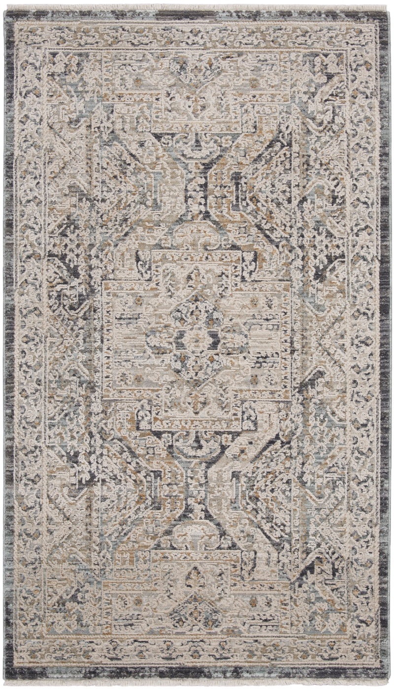 Lynx Ivory Charcoal Vintage Area Rug