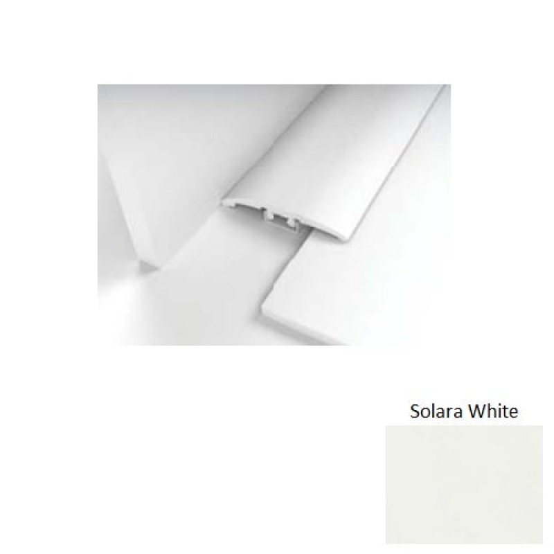 Grantshire Solara White Luxury Vinyl Moulding / Trim - 3/4" X 94" End Mold - Embossed