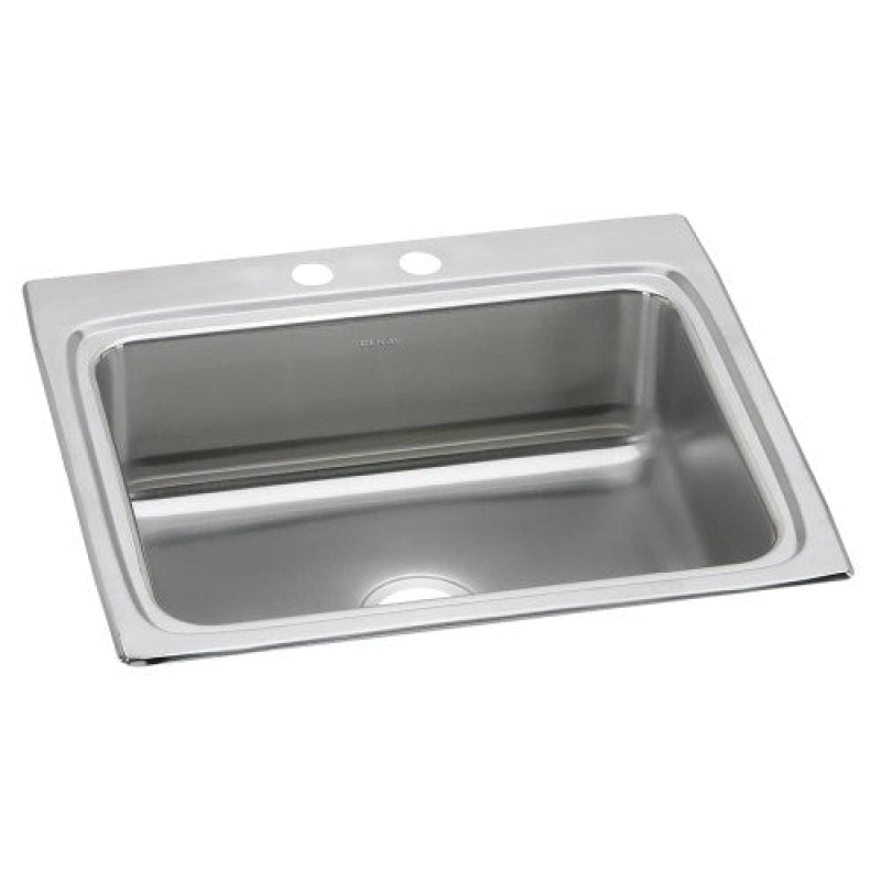 Lustertone Classic Stainless Steel Drop-In Single Bowl Kitchen Sink