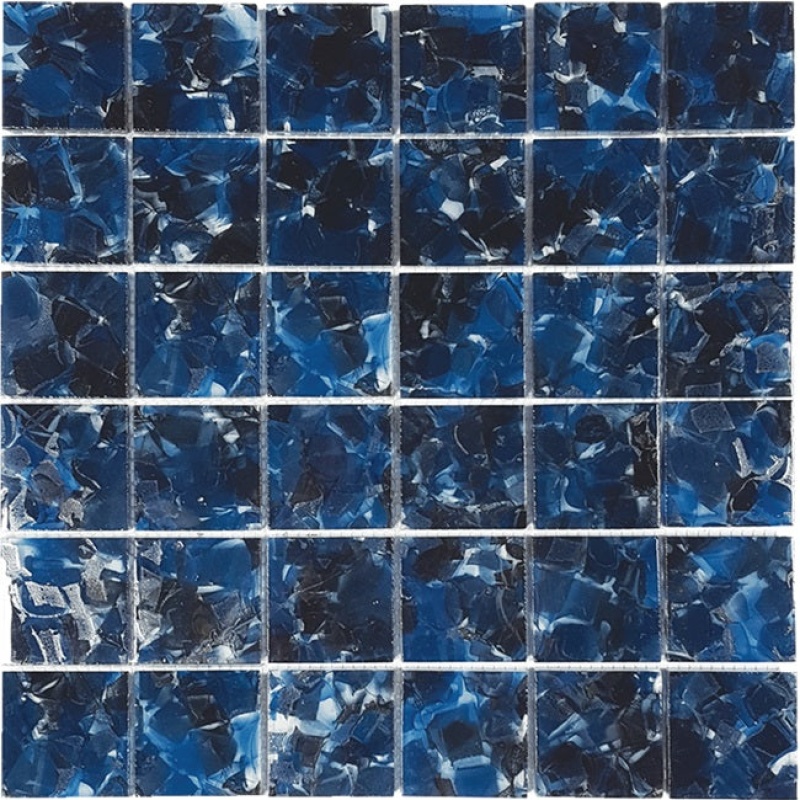 Aquatica Flower Oxford Glass Mosaic - 2" X 2" - Glossy