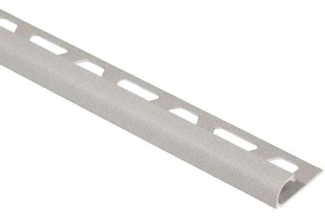Rondec Bullnose Tile Edging Trim - Greige Textured Color Coated Aluminum