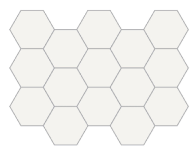 Blanco Porcelain Mosaic - Hexagon