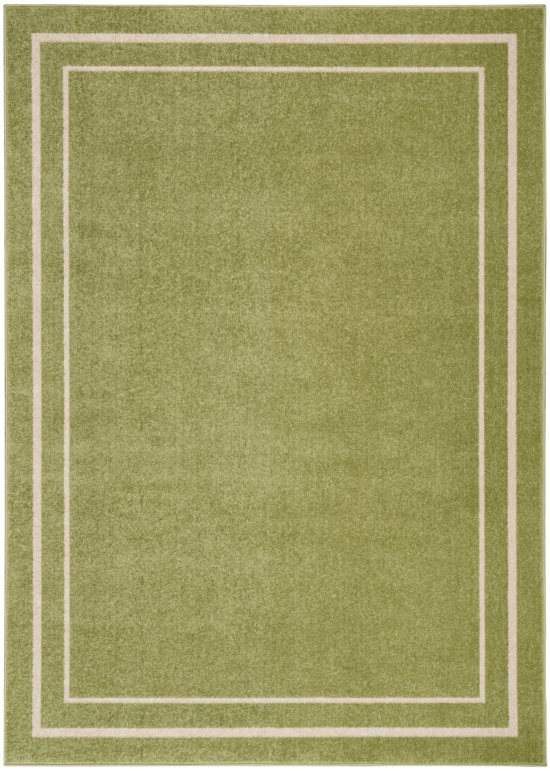 Green Ivory Contemporary Area Rug