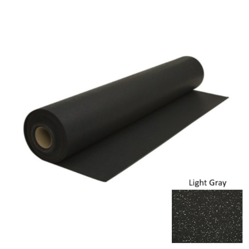 Light Gray Recoil Fitness Flooring 80% Chip 1/2 Gauge - Urethane
