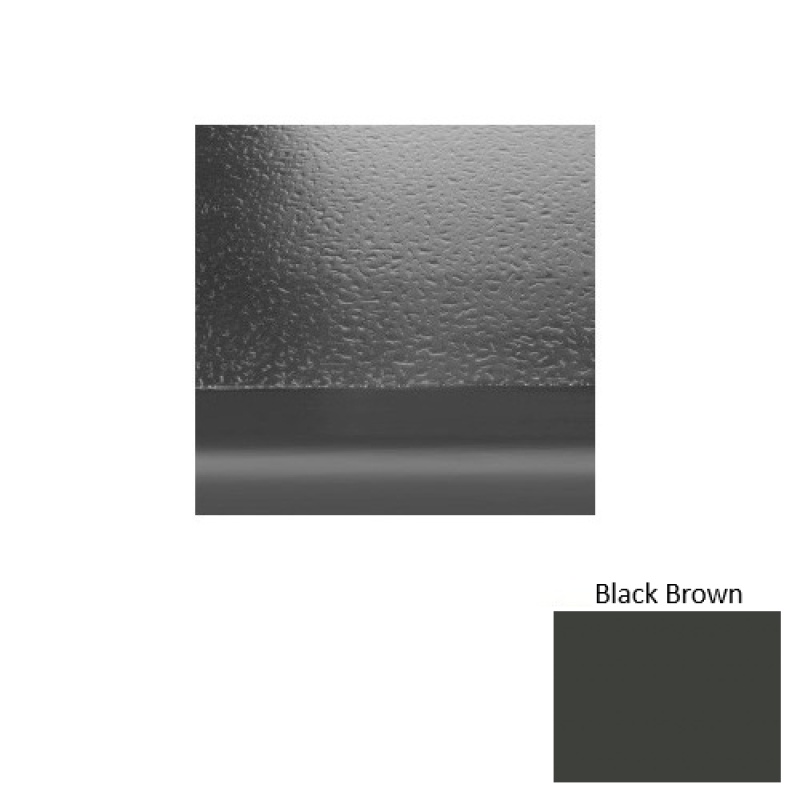 Solid 95 Black Brown Hammered With Riser Rubber (Sq) Stair Tread With Dupont Kevlar - Hammered