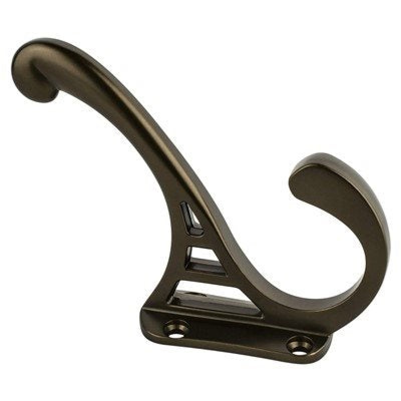 Prelude Zinc Double Prong Coat Hook - Oil Rubbed Bronze - 4" Length